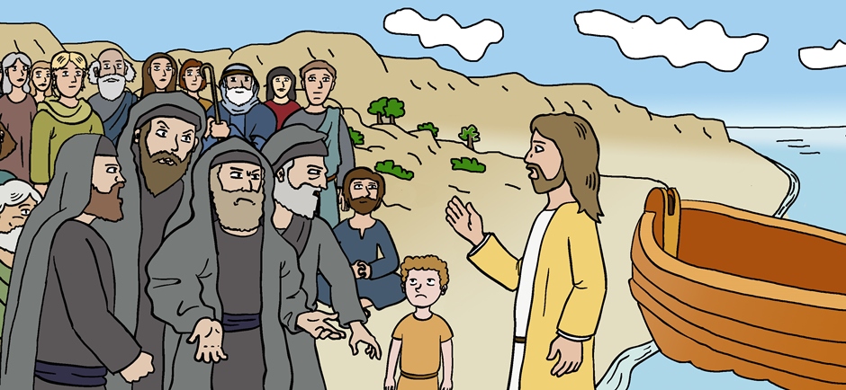 Els fariseus demanen a Jesús un senyal del cel per a posar-lo a prova